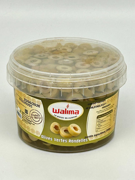 Olives vertes rondelles
