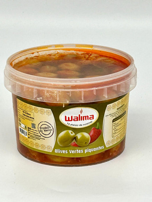 Olives vertes piquantes